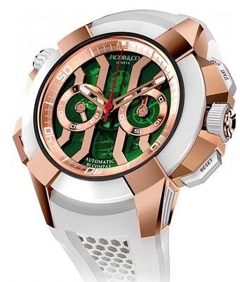 Jacob & Co EC312.42.PB.GN.A Epic X Chrono Rose Gold Green Dial Replica watch